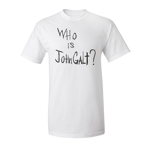 "Who is John Galt?" T-Shirt (White)