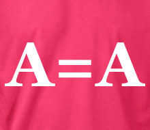 A = A (Block Font) - Ladies' Tee
