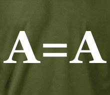 A = A (Block Font) - Long Sleeve Tee