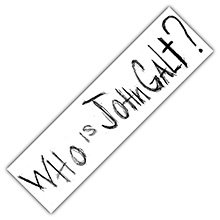 Official "Who is John Galt?" Bumper Sticker (White)