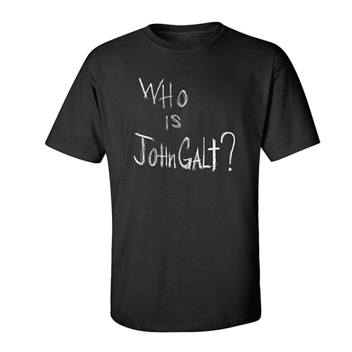 "Who is John Galt?" T-Shirt (Black)