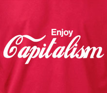 Enjoy Capitalism - Classic Red & White T-Shirt