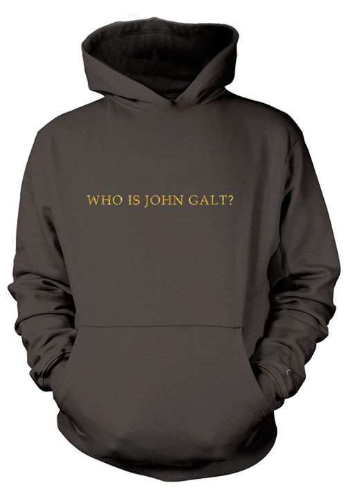 Who is John Galt? - Two-Tone Gold Print Hoodie