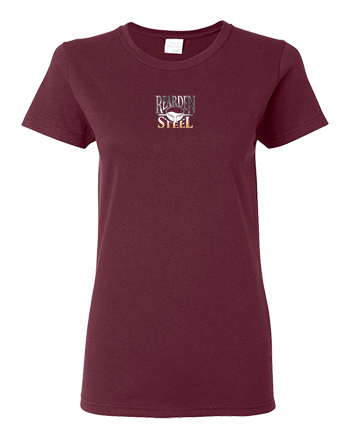 Rearden Steel (Pouring Metal) - Full-Color Ladies' Tee (Small Centered Logo)