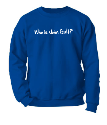 Who is John Galt? (1-Line Graffiti) - Crewneck Sweatshirt