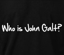 Who is John Galt? (1-Line Graffiti) - Ladies' Tee