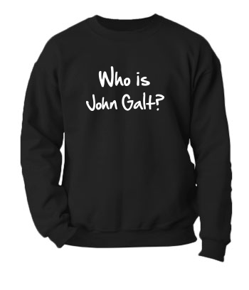 Who is John Galt? (2-Line Graffiti) - Crewneck Sweatshirt
