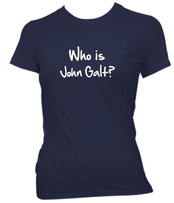 Who is John Galt? (2-Line Graffiti) - Ladies' Tee