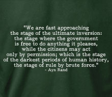 Ayn Rand - Rule By Brute Force (Quote) - Ladies' Tee