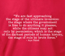 Ayn Rand - Rule By Brute Force (Quote) - Hoodie