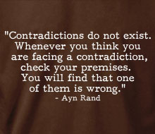 Ayn Rand - Contradictions (Quote) - Ladies' Tee