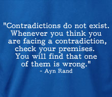 Ayn Rand - Contradictions (Quote) - Crewneck Sweatshirt