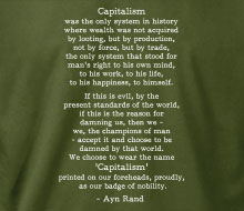 Ayn Rand - Capitalism (Quote) - Long Sleeve Tee