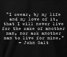 John Galt - I swearâ€¦ (Quote) - Crewneck Sweatshirt