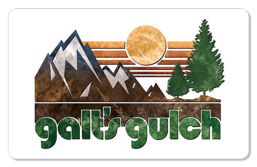 Galt's Gulch (Sunrise) - Indoor Sticker