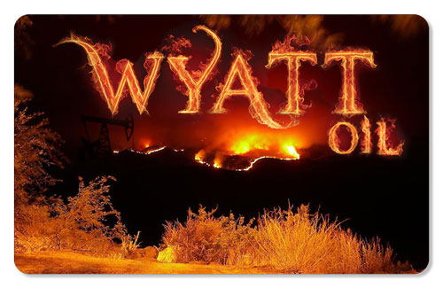 Wyatt Oil (Burning Fields) - Indoor Sticker