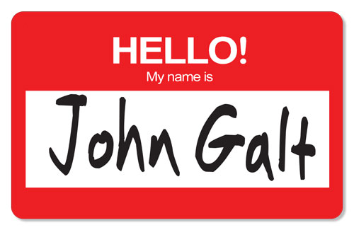 Hello! My Name is John Galt - Indoor Sticker